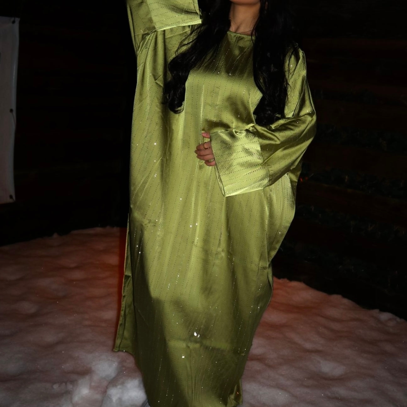 Luxury Glitter Batwing Abaya