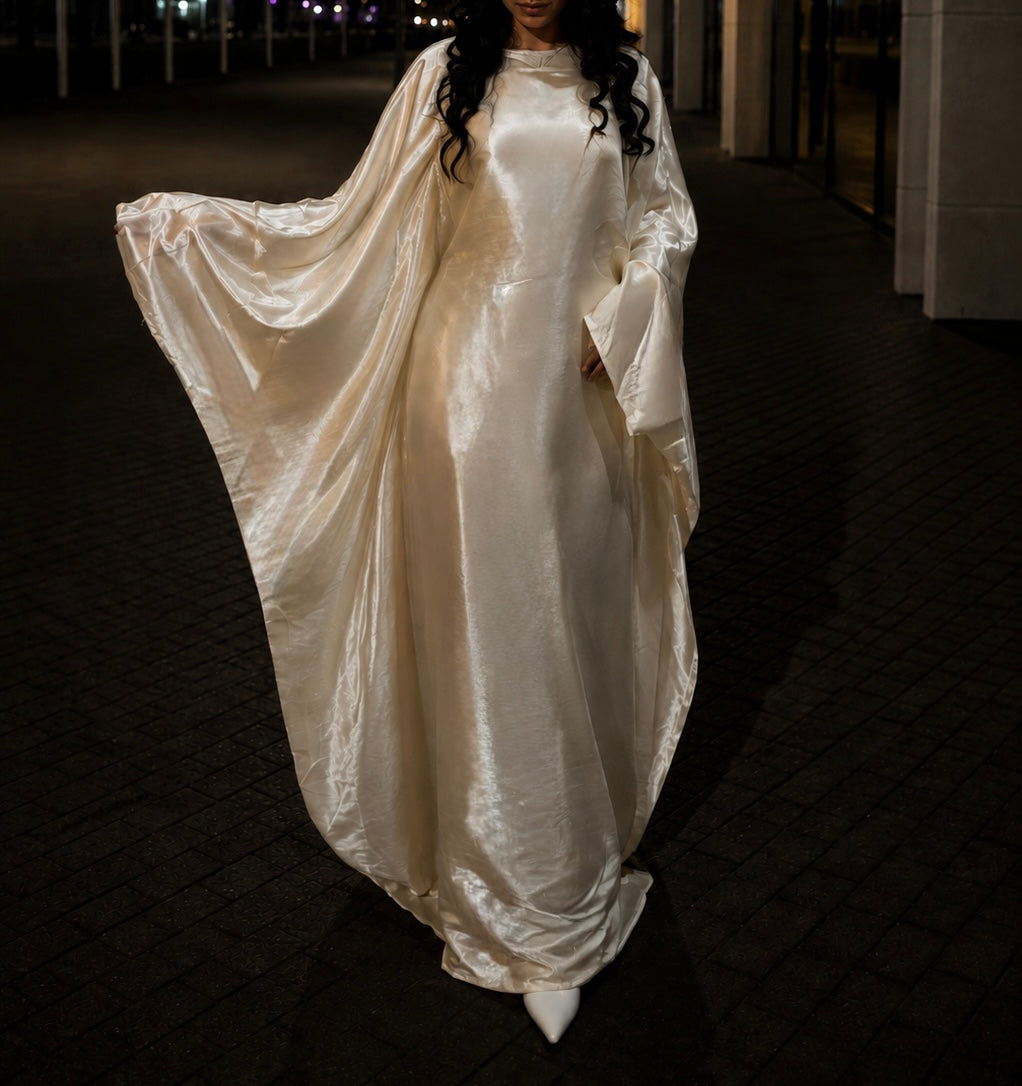 Butterfly Abaya in Beige