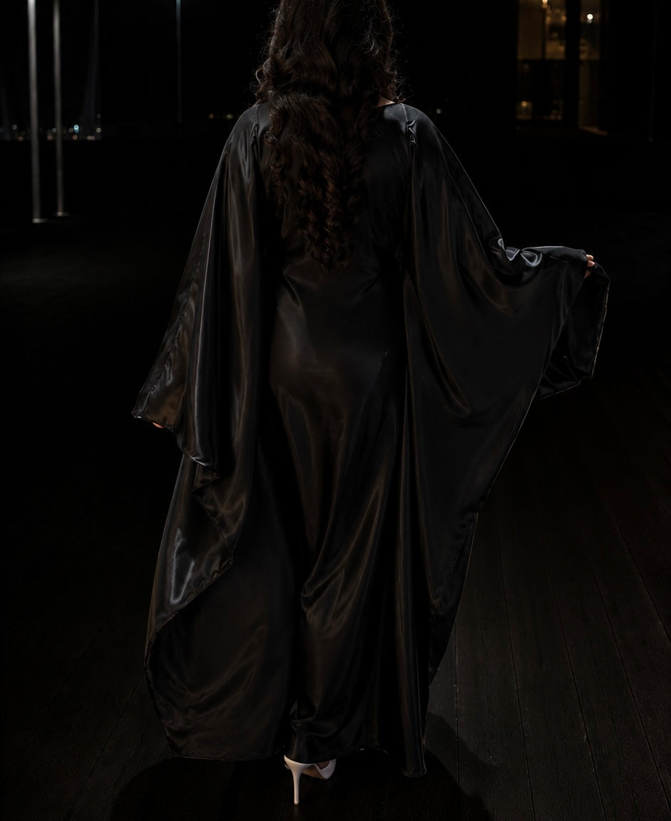 Butterfly Abaya in Black