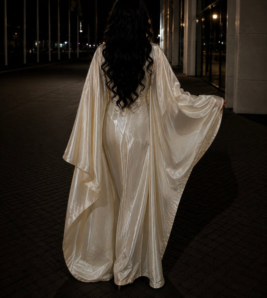 Butterfly Abaya in Beige