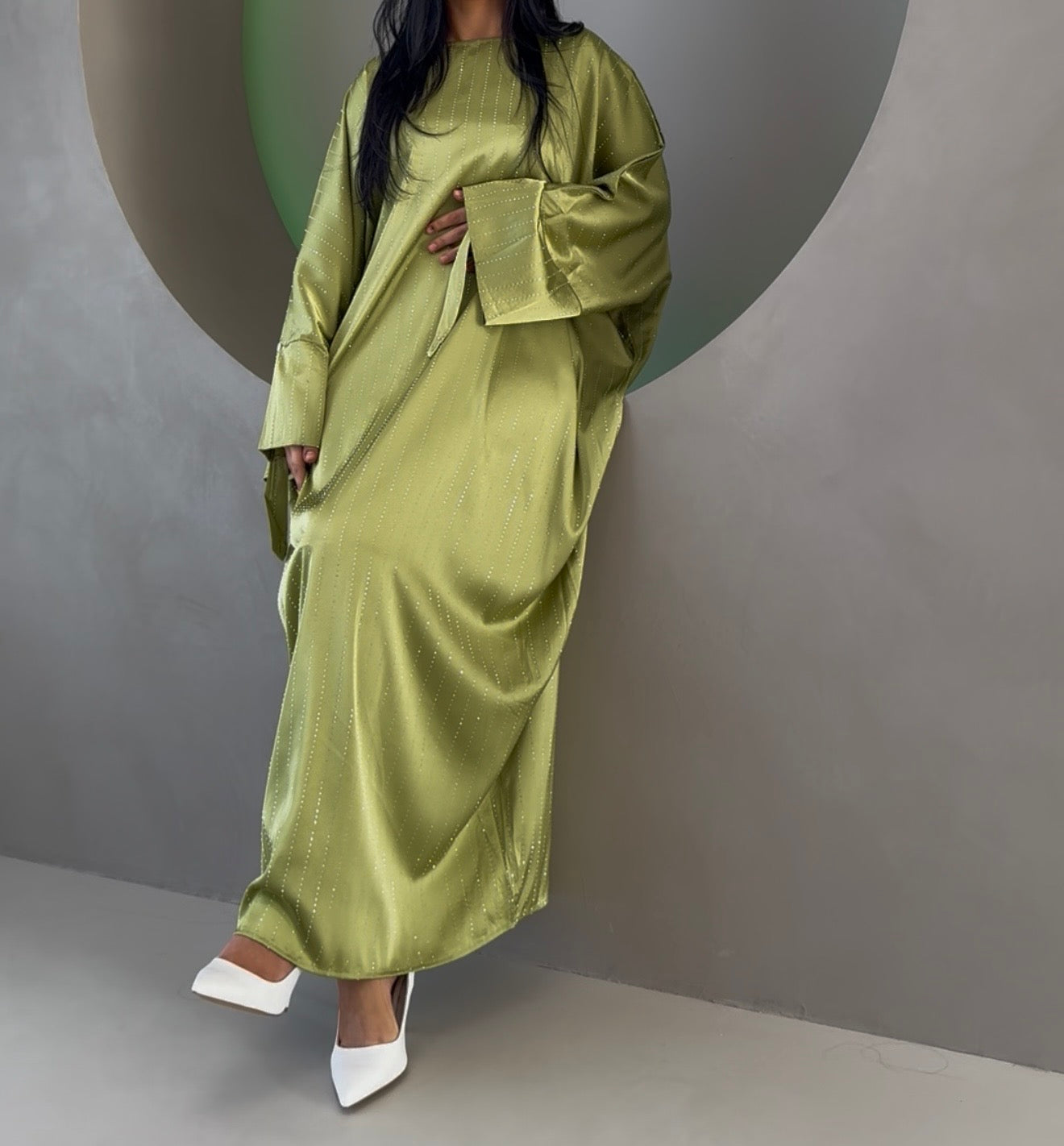 Luxury Glitter Batwing Abaya