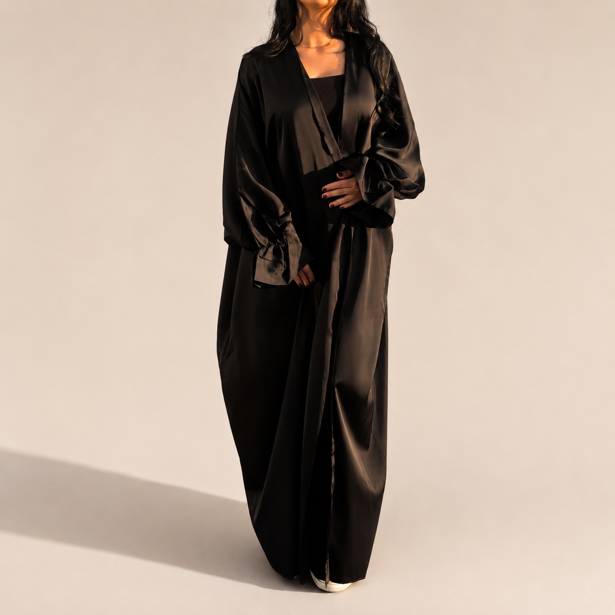Satin Abaya Black