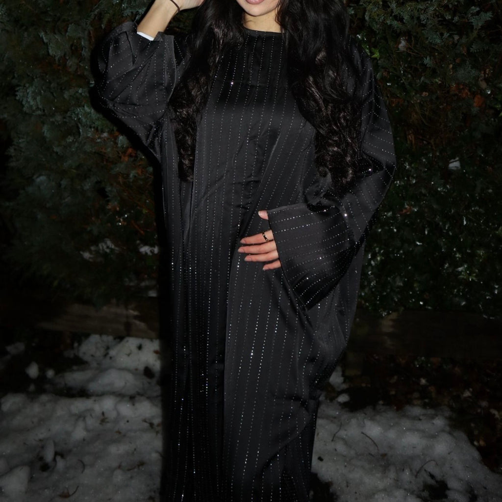 Luxury Glitter Batwing Abaya
