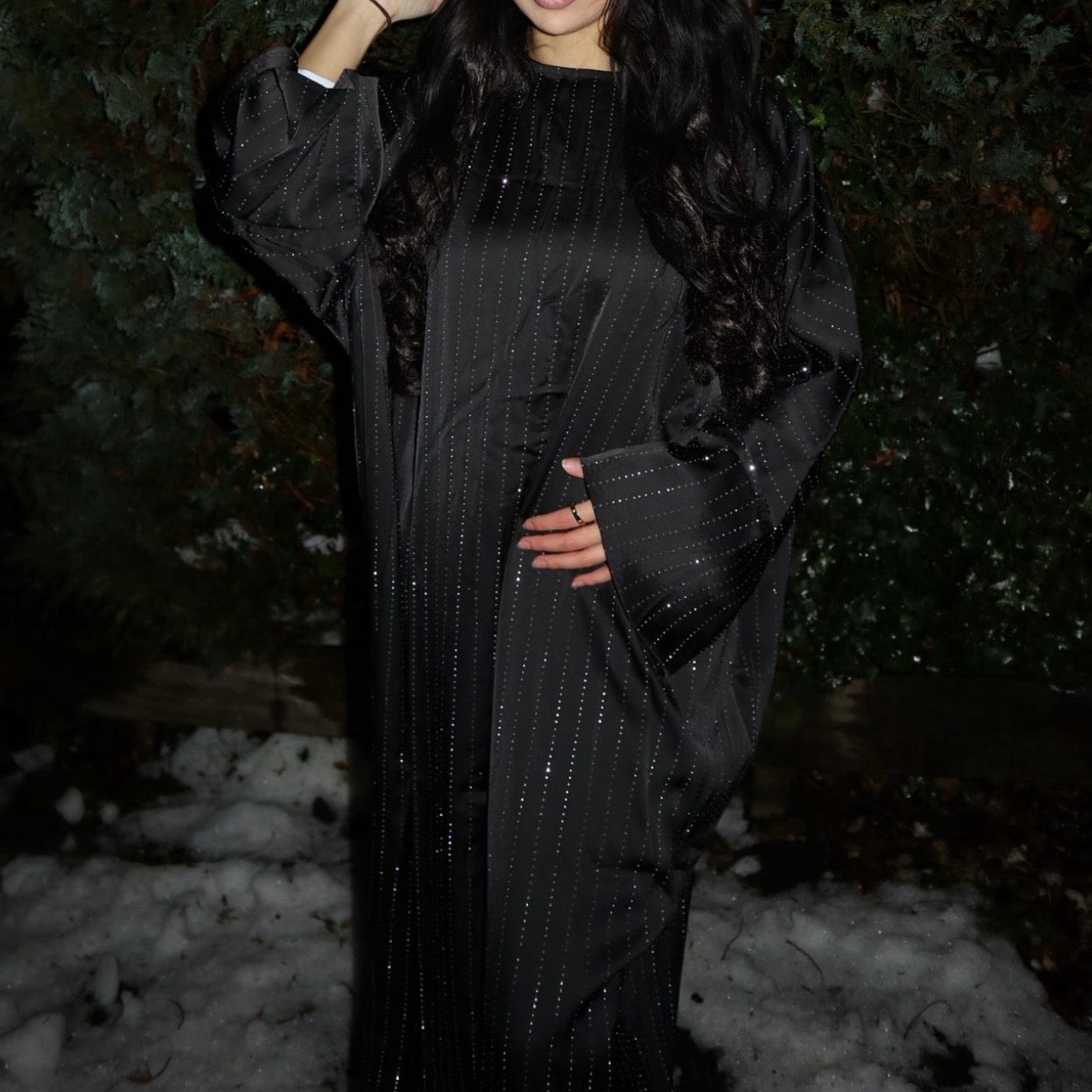 Luxury Glitter Batwing Abaya