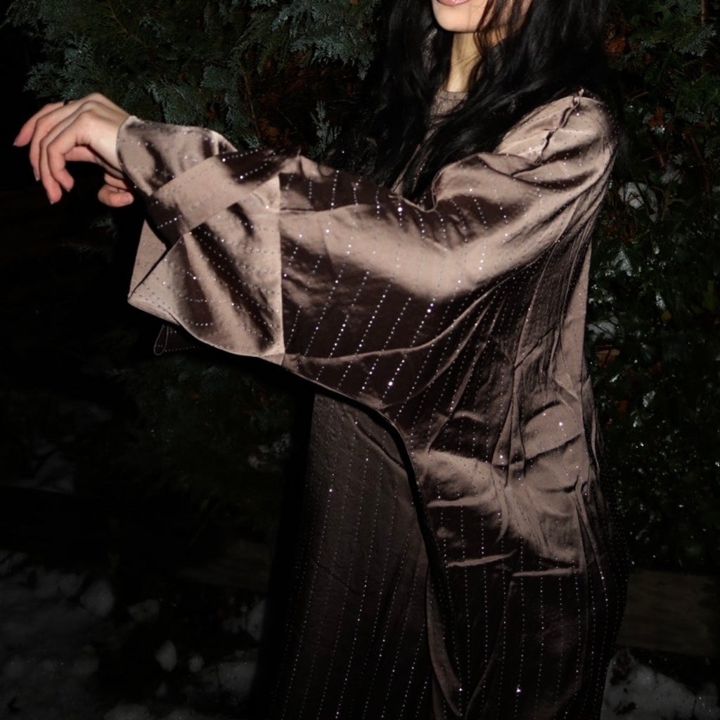 Luxury Glitter Batwing Abaya