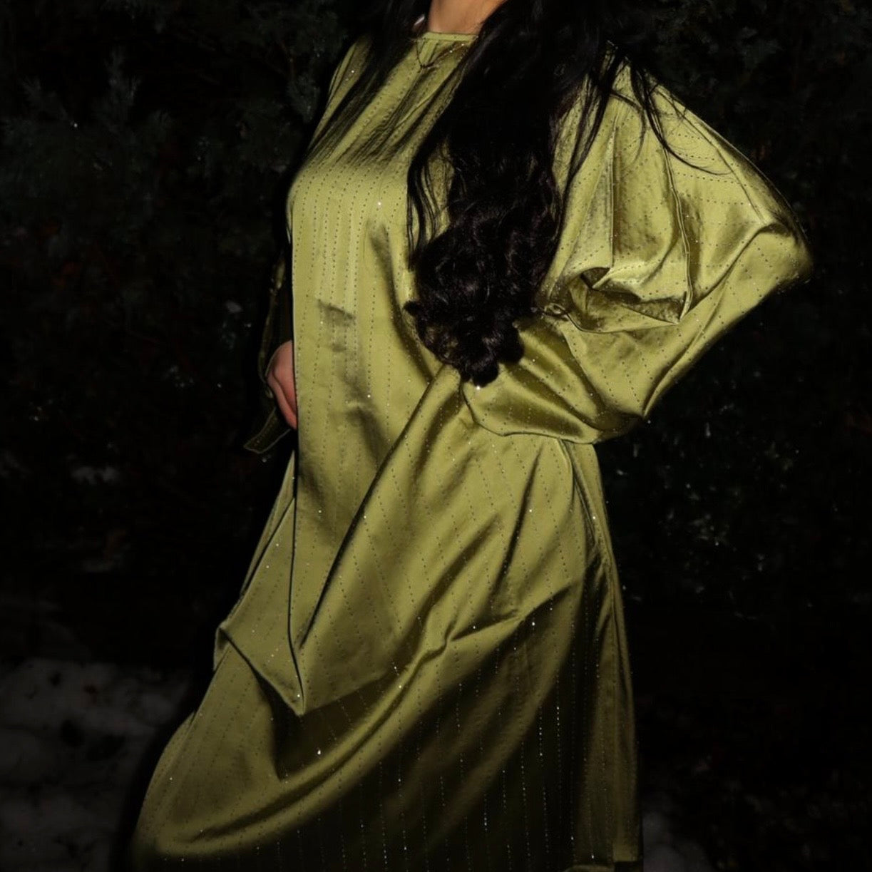 Luxury Glitter Batwing Abaya