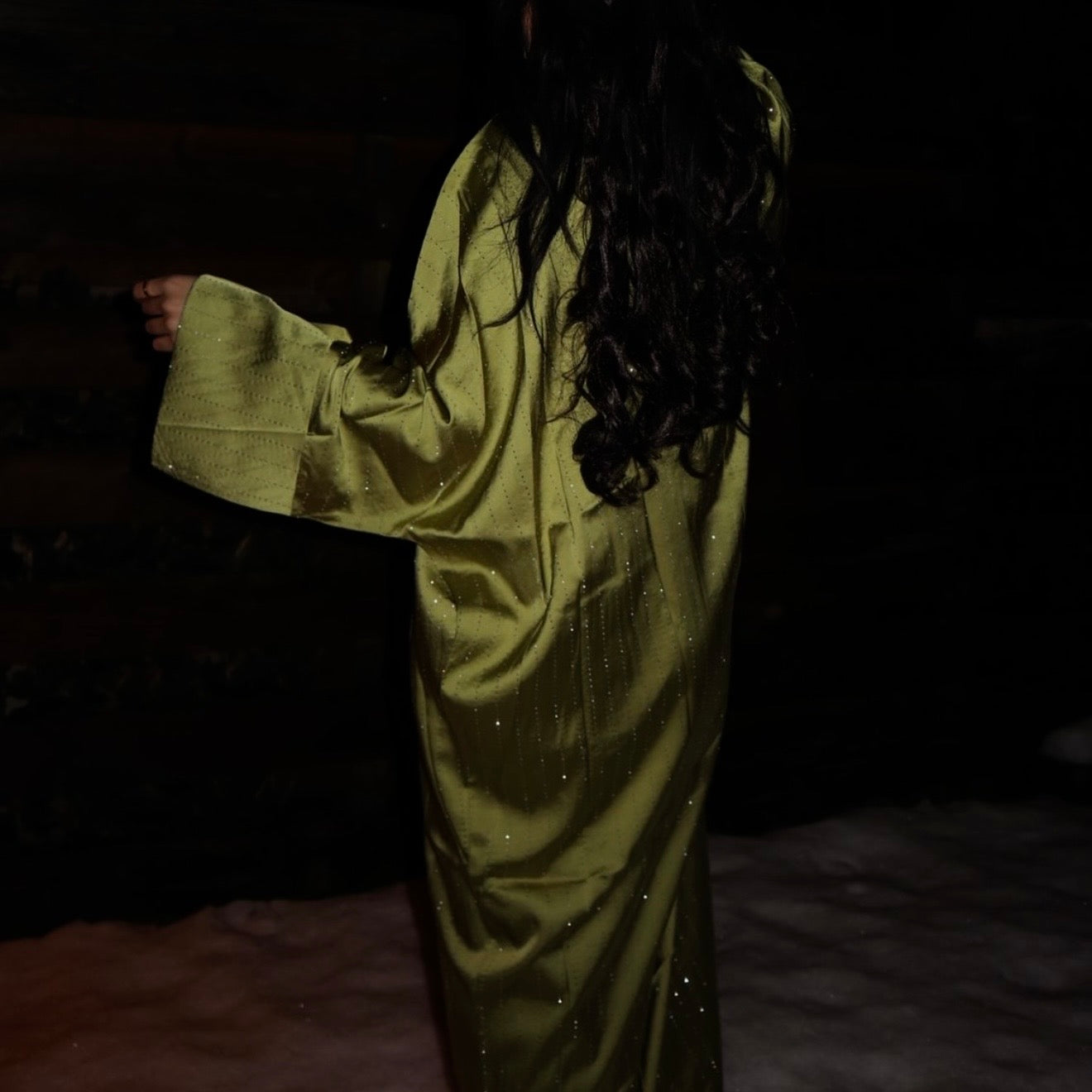 Luxury Glitter Batwing Abaya