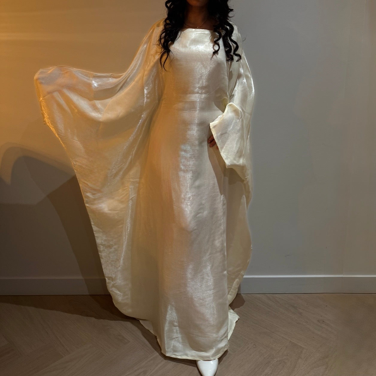 Butterfly Abaya in Beige