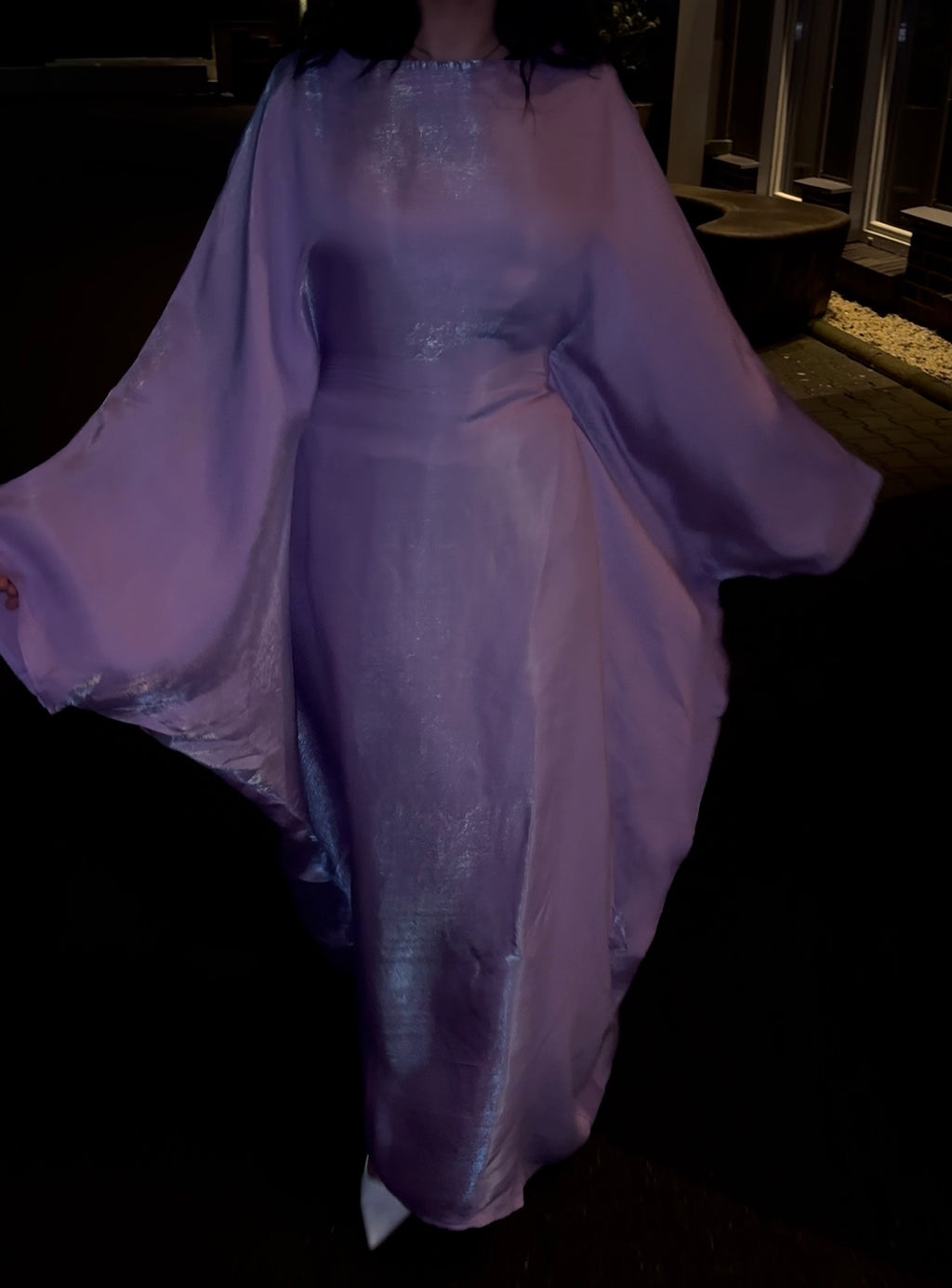 Butterfly Abaya in Purple