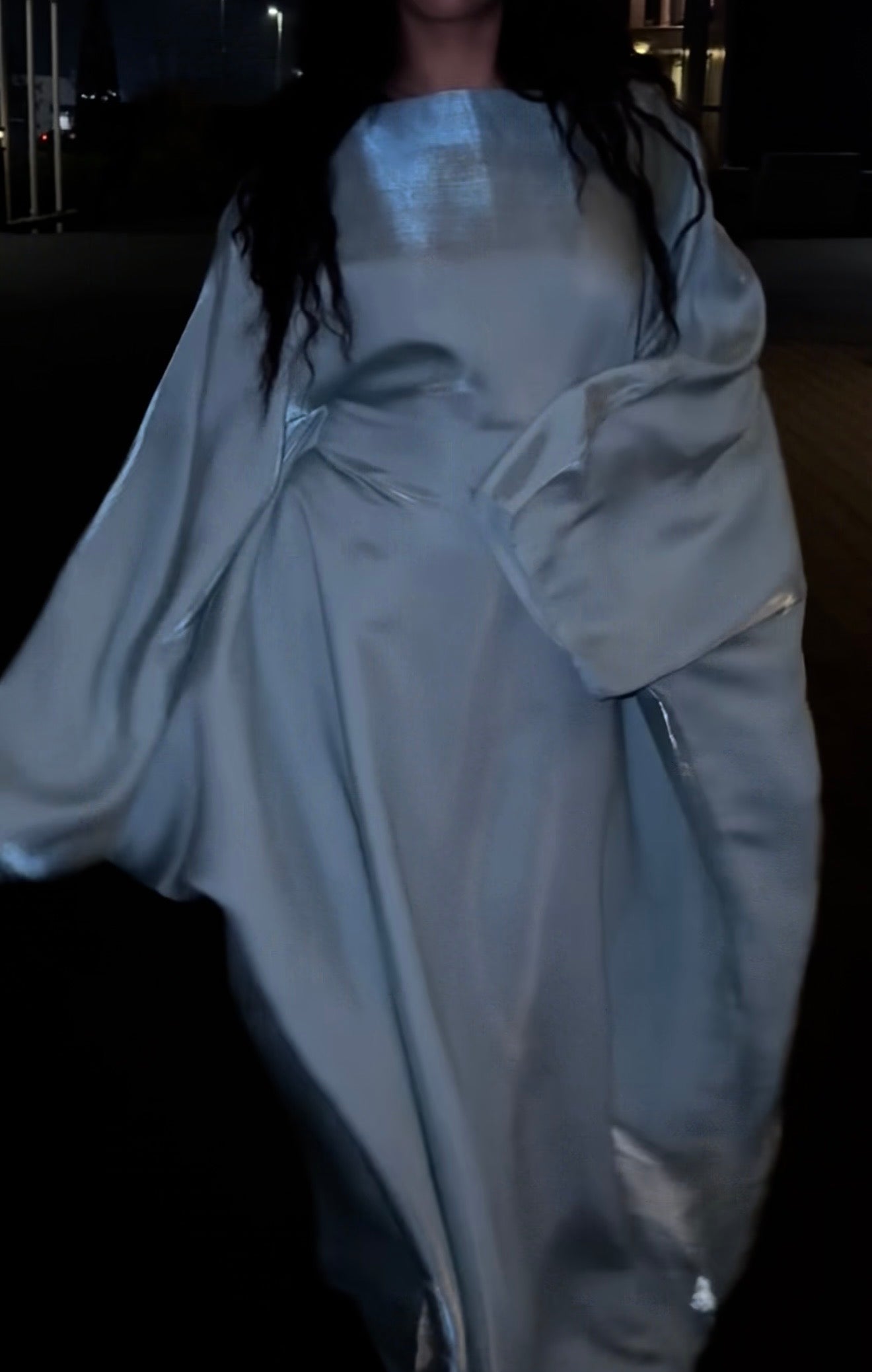 Butterfly Abaya in Light Blue