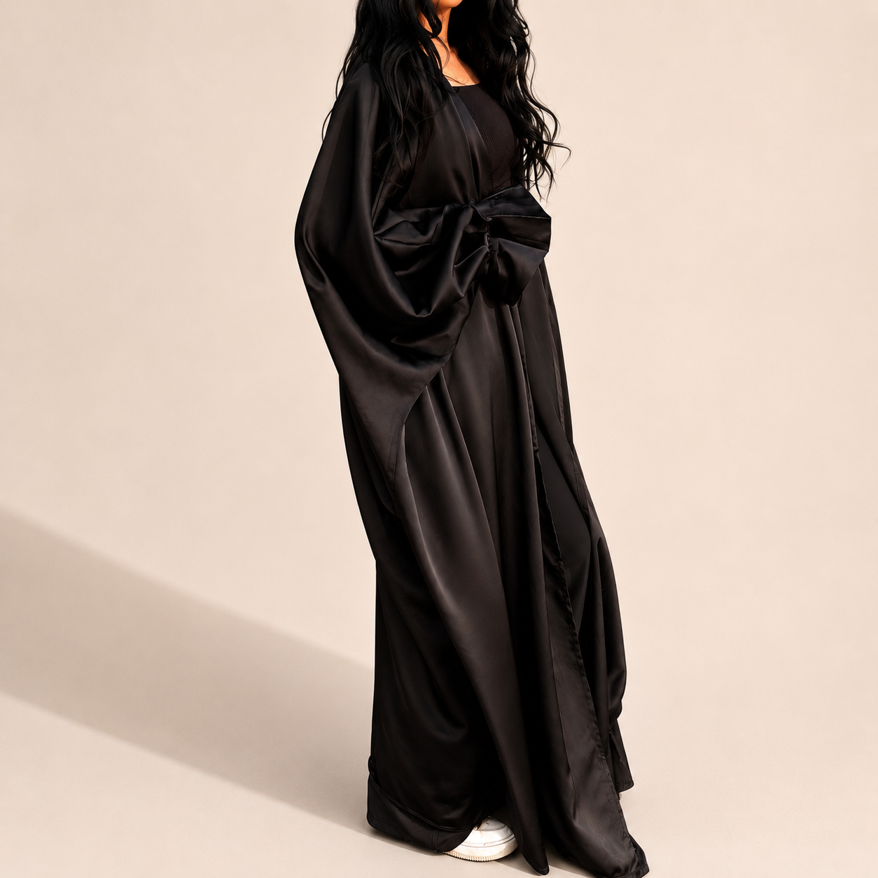 Satin Abaya Black