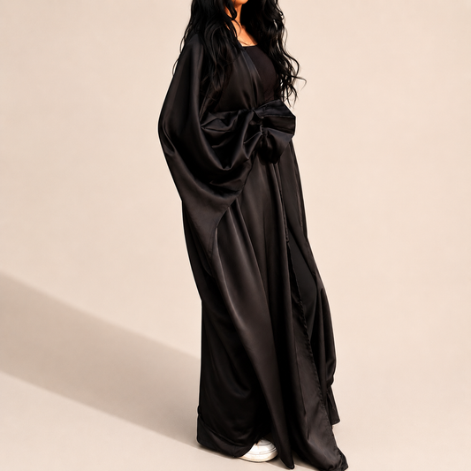 Satin Abaya Black